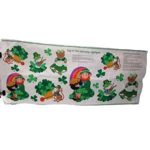 Vintage VIP Irish St Patricks Day Applique Panel Set Uncut With Instructions